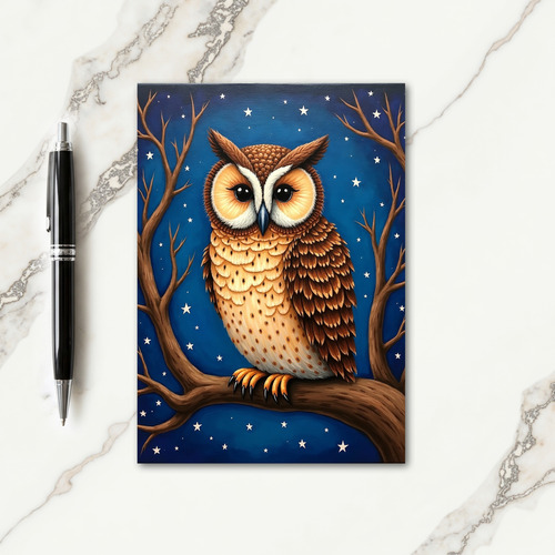 Whimsical Owl Christmas Card thumbnail