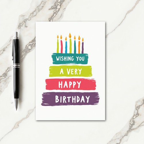 Whimsical Painted Birthday Card