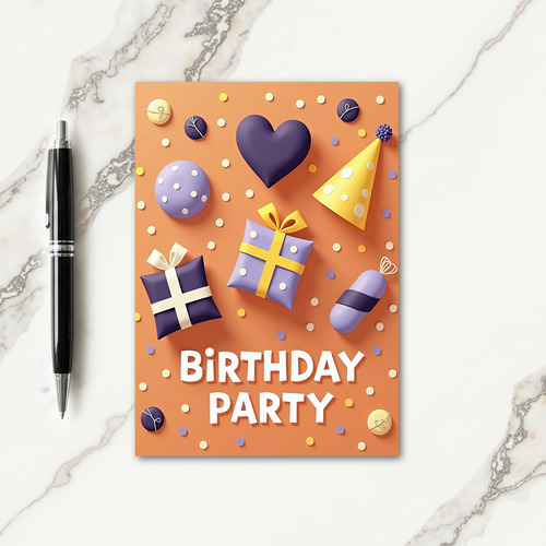Whimsical Party Birthday Card