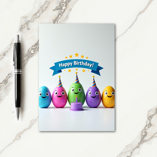 Whimsical Party Hat Birthday Card