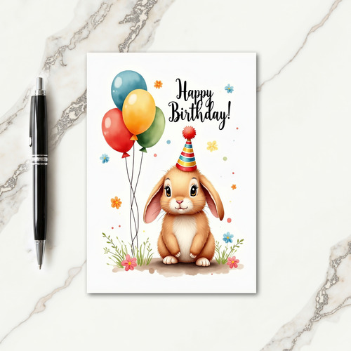 Whimsical Party Hat Card