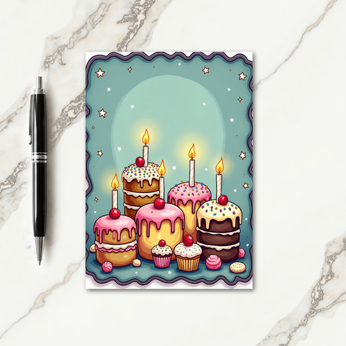 Whimsical Pastry Birthday Card