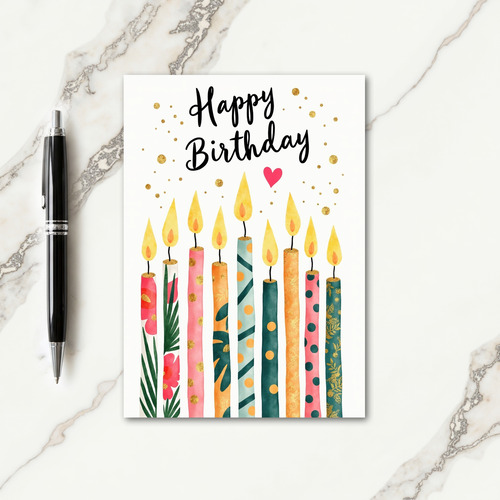 Whimsical Pattern Birthday Card