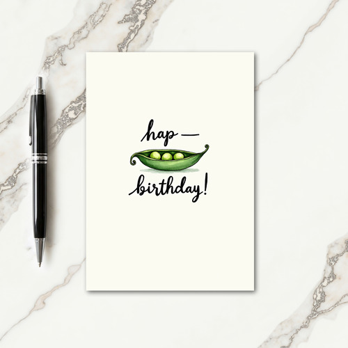 Whimsical Pea Birthday Card