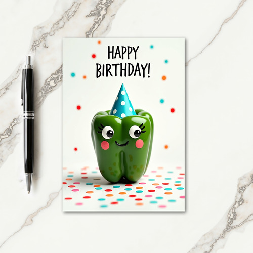 Whimsical Pepper Birthday Card