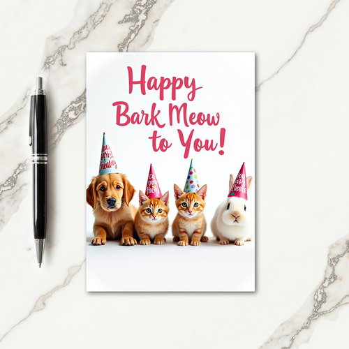 Whimsical Pet Birthday Card