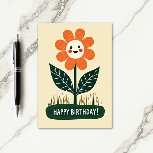 Whimsical Petal Birthday Card