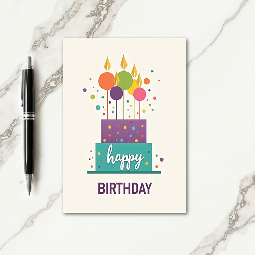 Whimsical Polka Birthday Card