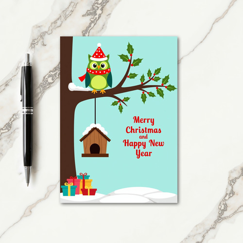 Whimsical Polka Dot Bird Card