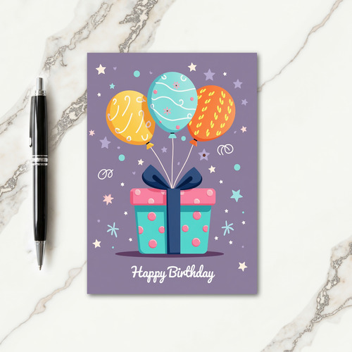 Whimsical Present Birthday Card