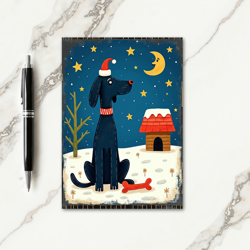 Whimsical Pup Night Card