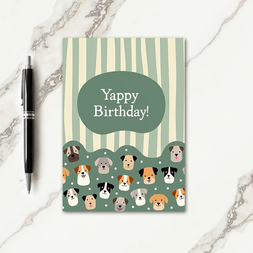 Whimsical Puppy Birthday Card