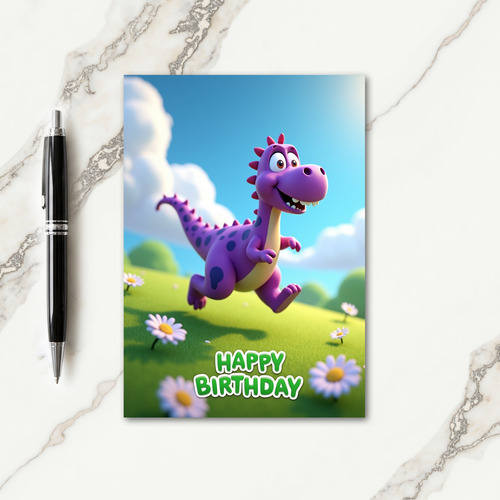 Whimsical Purple Beast Card