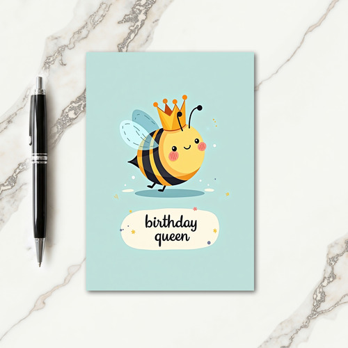 Whimsical Queen Birthday Card