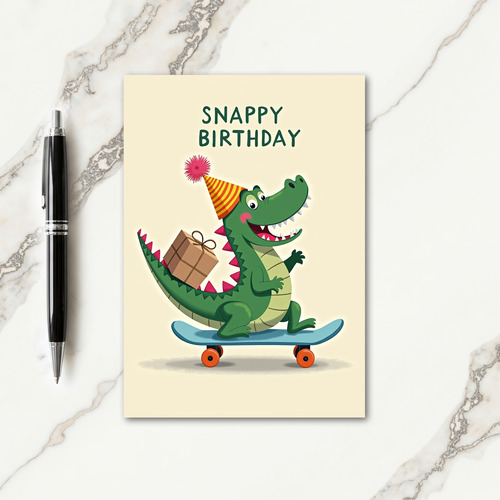 Whimsical Reptile Birthday Card