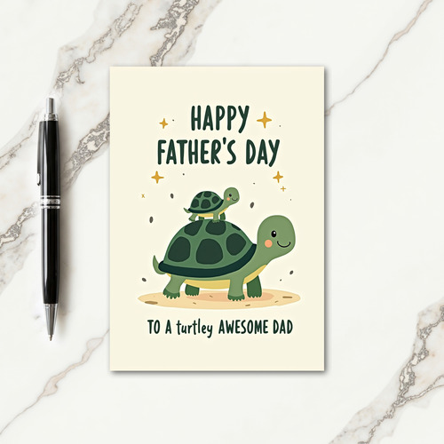 Whimsical Reptile Father Card