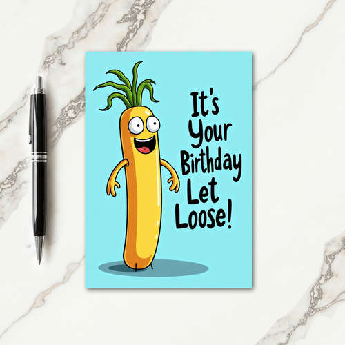 Whimsical Root Art Birthday Card
