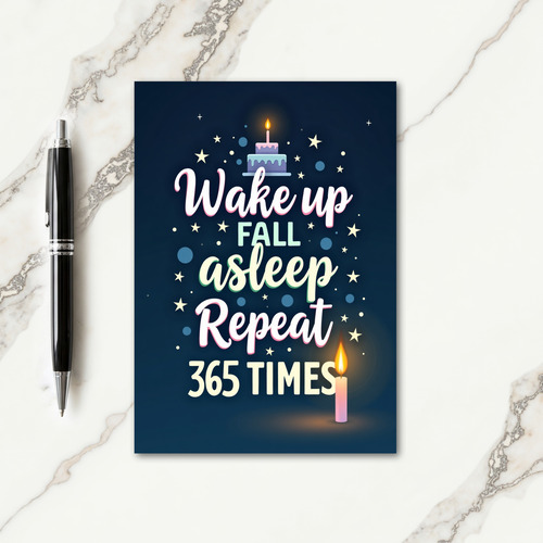 Whimsical Script Birthday Card