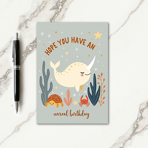 Whimsical Sea Creature Birthday Card