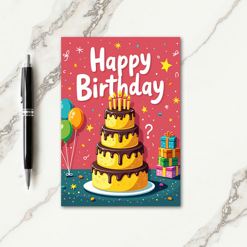 Whimsical Shapes Birthday Card