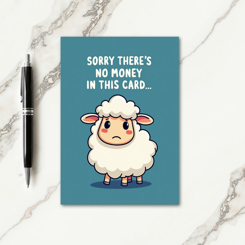 Whimsical Sheep Birthday Card