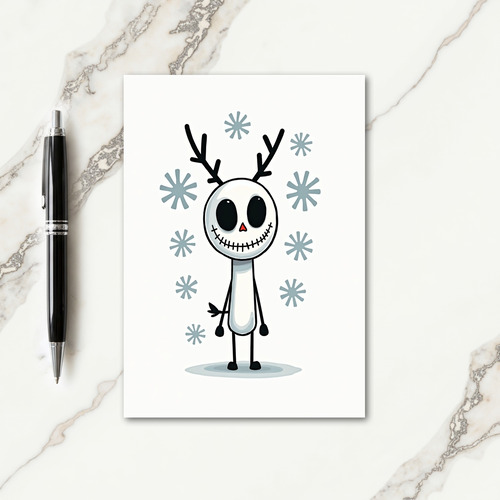 Whimsical Skeleton Christmas Card