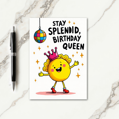 Whimsical Smiling Birthday Card