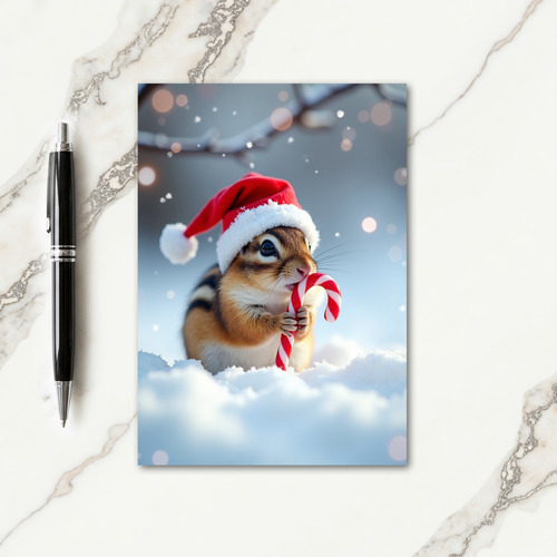 Whimsical Snow Creature Card