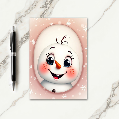 Whimsical Snow Figure Card