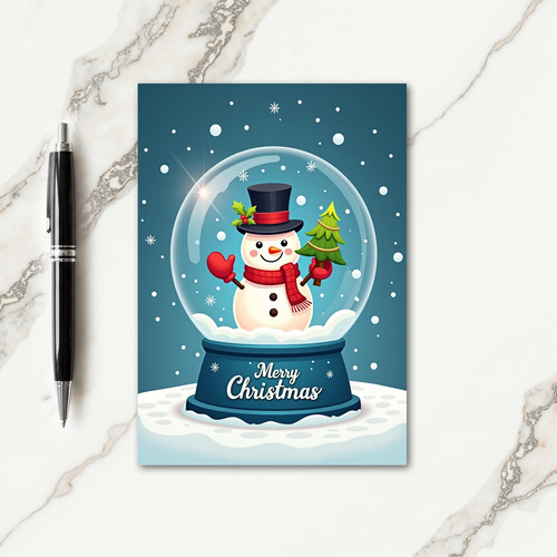 Whimsical Snow Globe Card