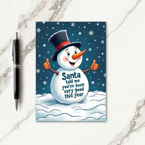 Whimsical Snowman Card