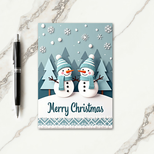 Whimsical Snowmen Card