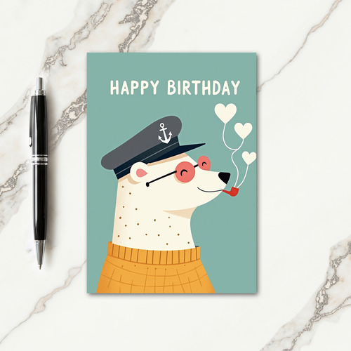 Whimsical Spectacled Birthday Card