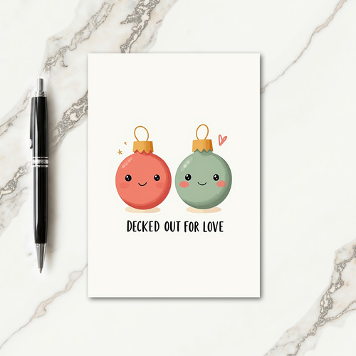 Decked Out For Love Christmas Card