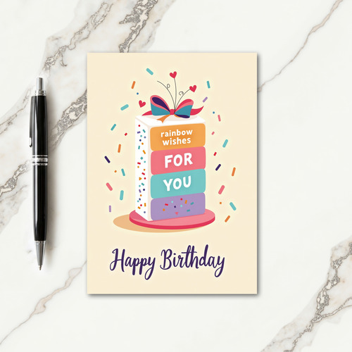 Whimsical Stack Birthday Card