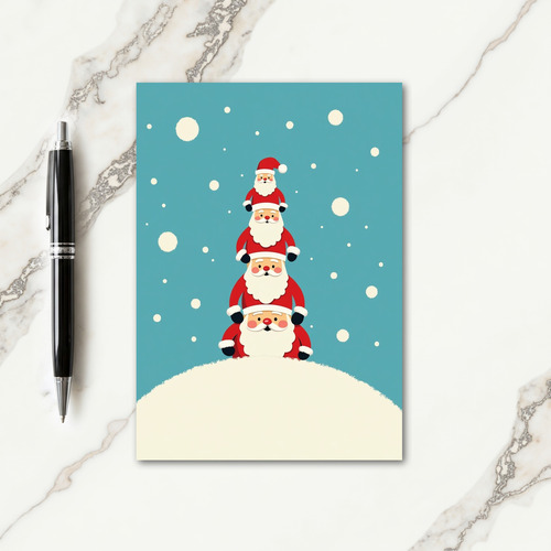 Whimsical Stack Christmas Card