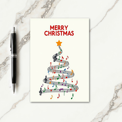 Whimsical Staff Tree Card