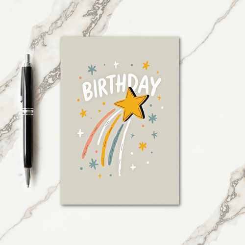 Whimsical Star Birthday Card