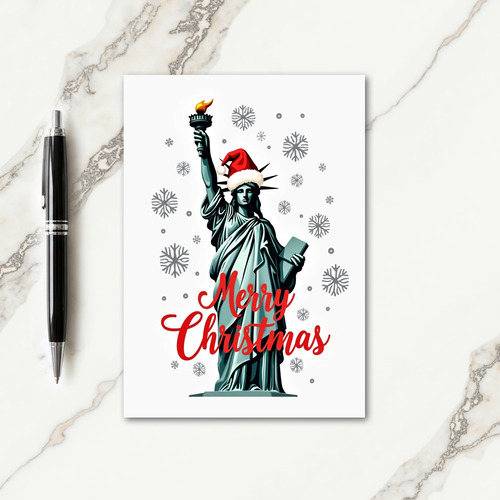 Whimsical Statue Christmas Card thumbnail