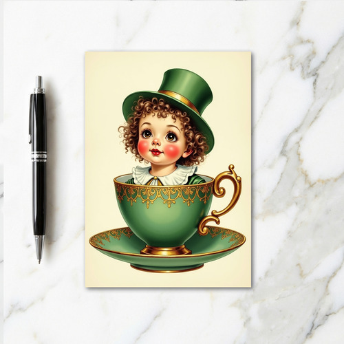 Whimsical Teacup Child Card