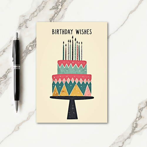 Whimsical Tiered Birthday Card