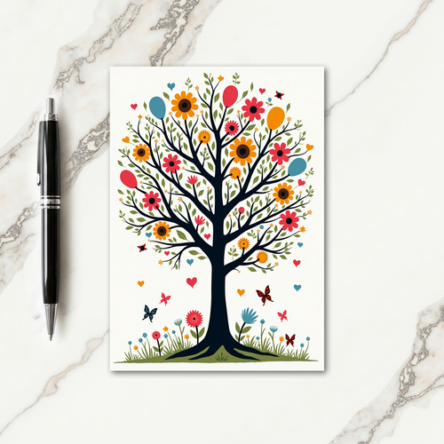 Whimsical Tree Birthday Card