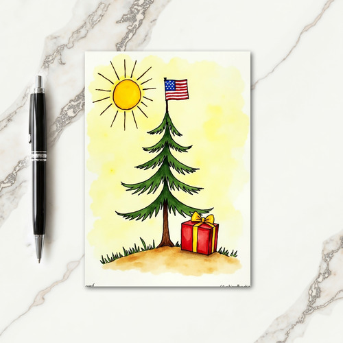Whimsical Tree Christmas Card