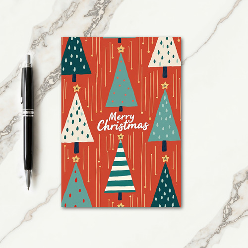 Whimsical Tree Star Holiday Card