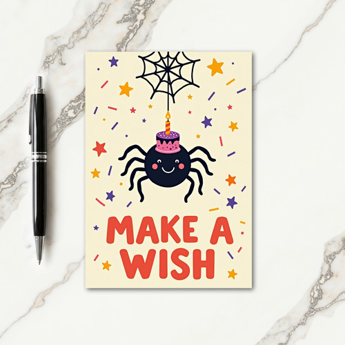 Whimsical Web Birthday Card