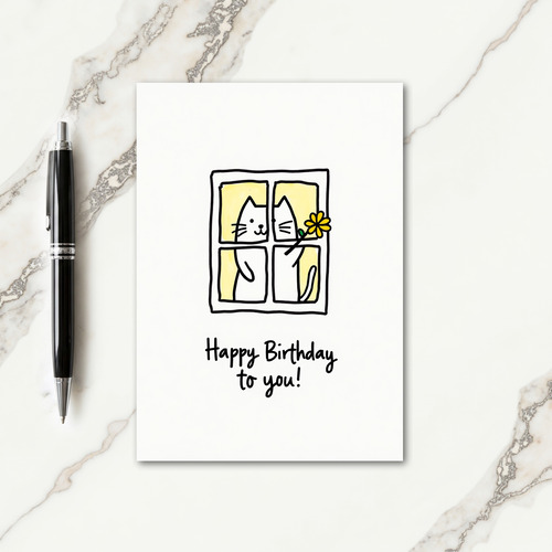 Whimsical Window Birthday Card