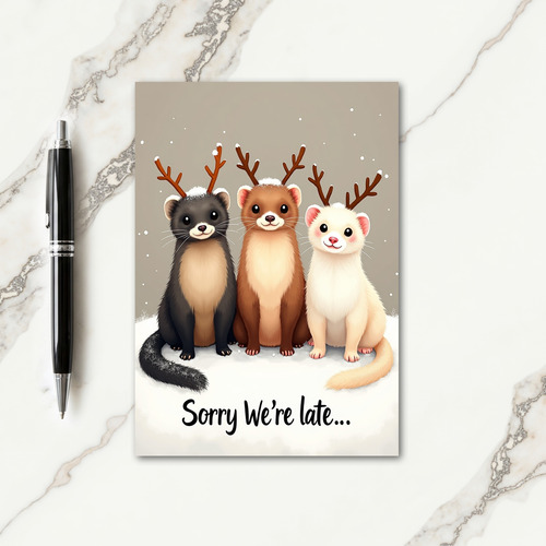Whimsical Winter Animals Card