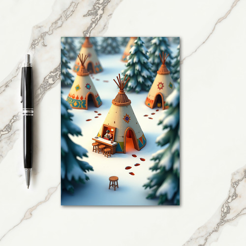 Whimsical Winter Camp Card