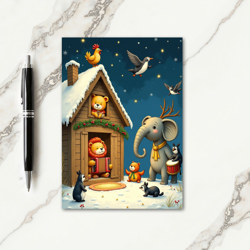 Whimsical Winter Cottage Card
