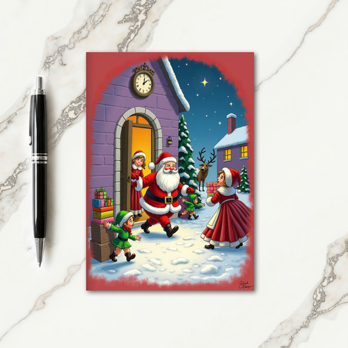 Whimsical Winter Night Card thumbnail